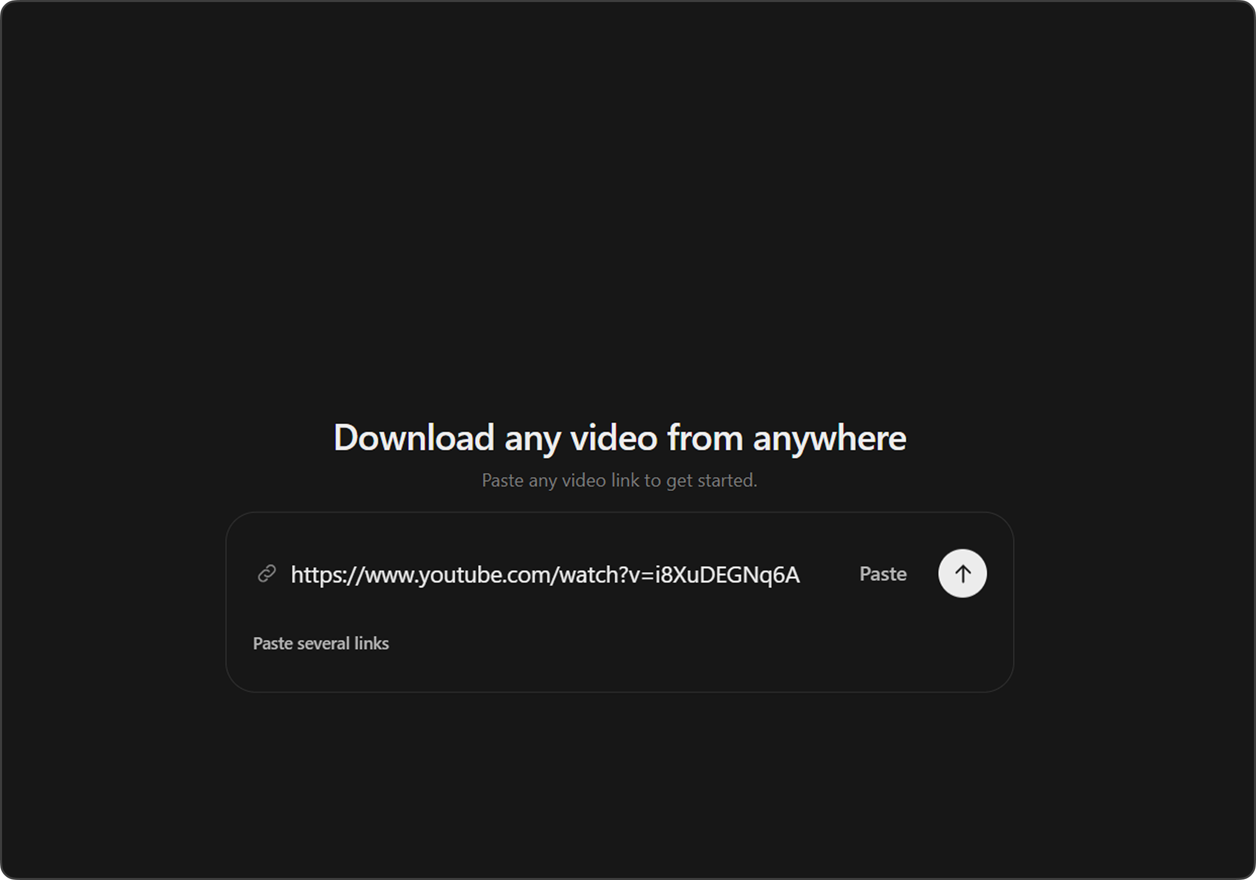 Pasting a video link into Bolt